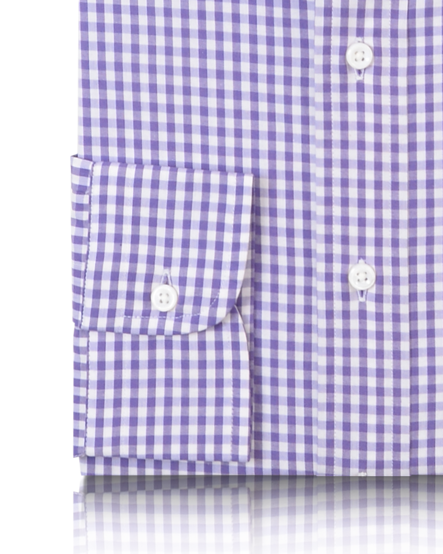Dark Purple Gingham on White