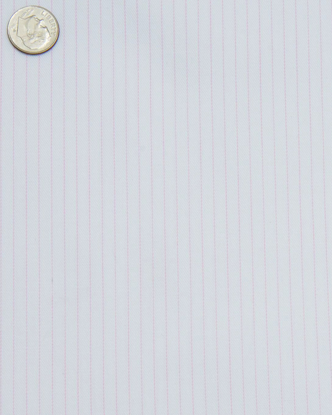 Monti Pale Pink Pinstripes on White Twill
