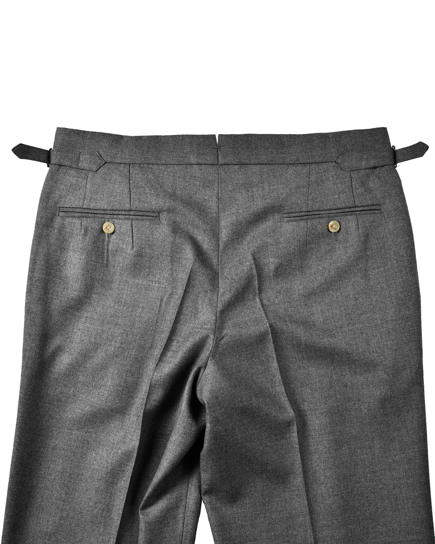 Dugdale Ash Grey Wool Flannel Dress Pant