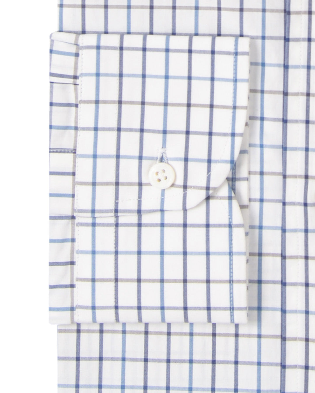 Easy-to-Iron Blue Navy White Grey Checks