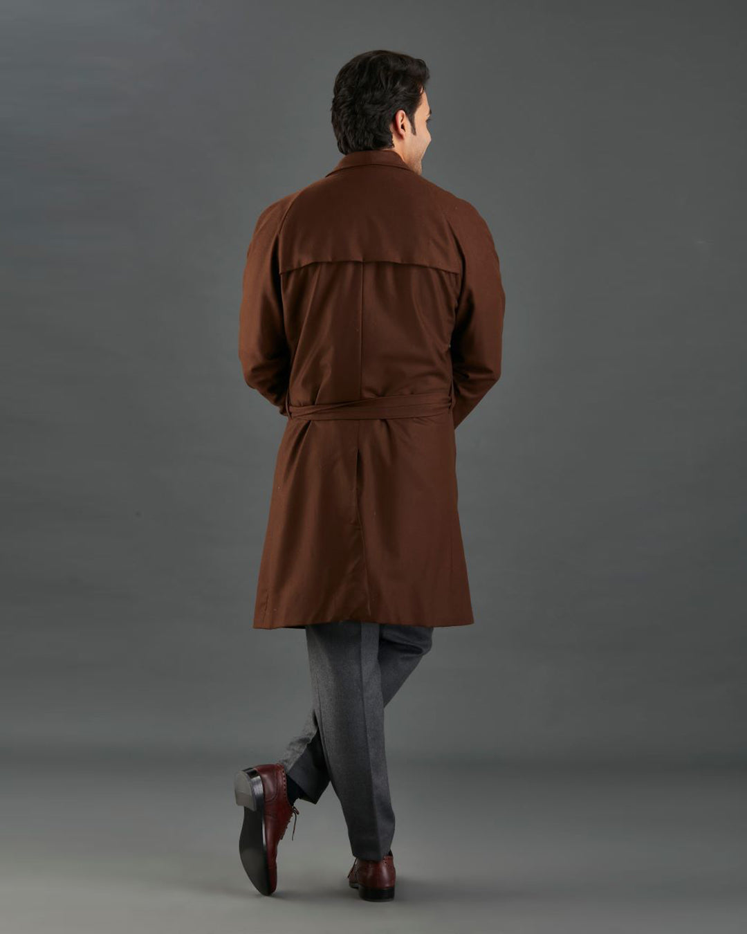 VBC Coffee Brown Flannel Over Coat