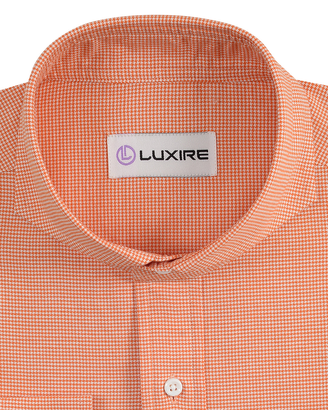 Orange Houndstooth Shirt