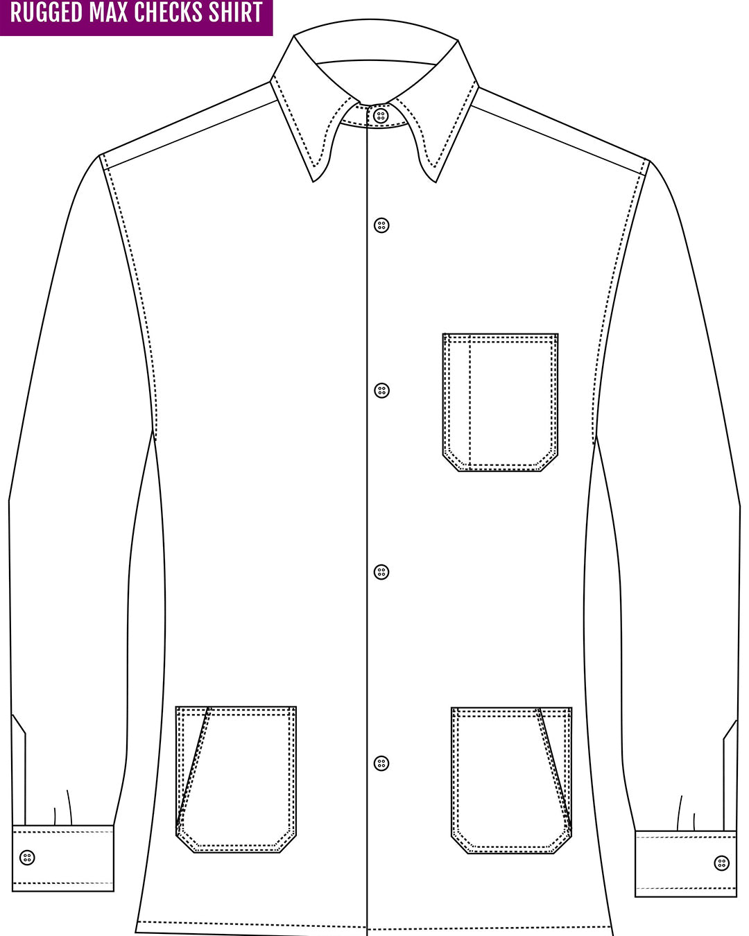 Red Black Tartan Checks Work Shirt