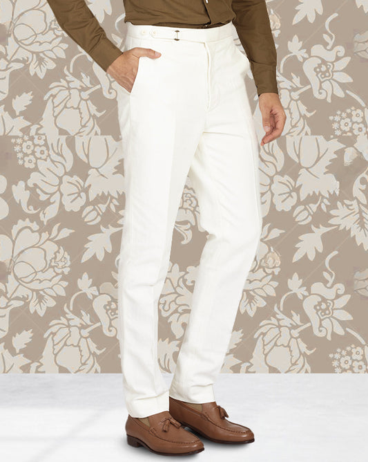 Linen Cotton Canvas: Cream Pant