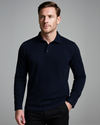 EZS Aria Navy Long Sleeve Polo