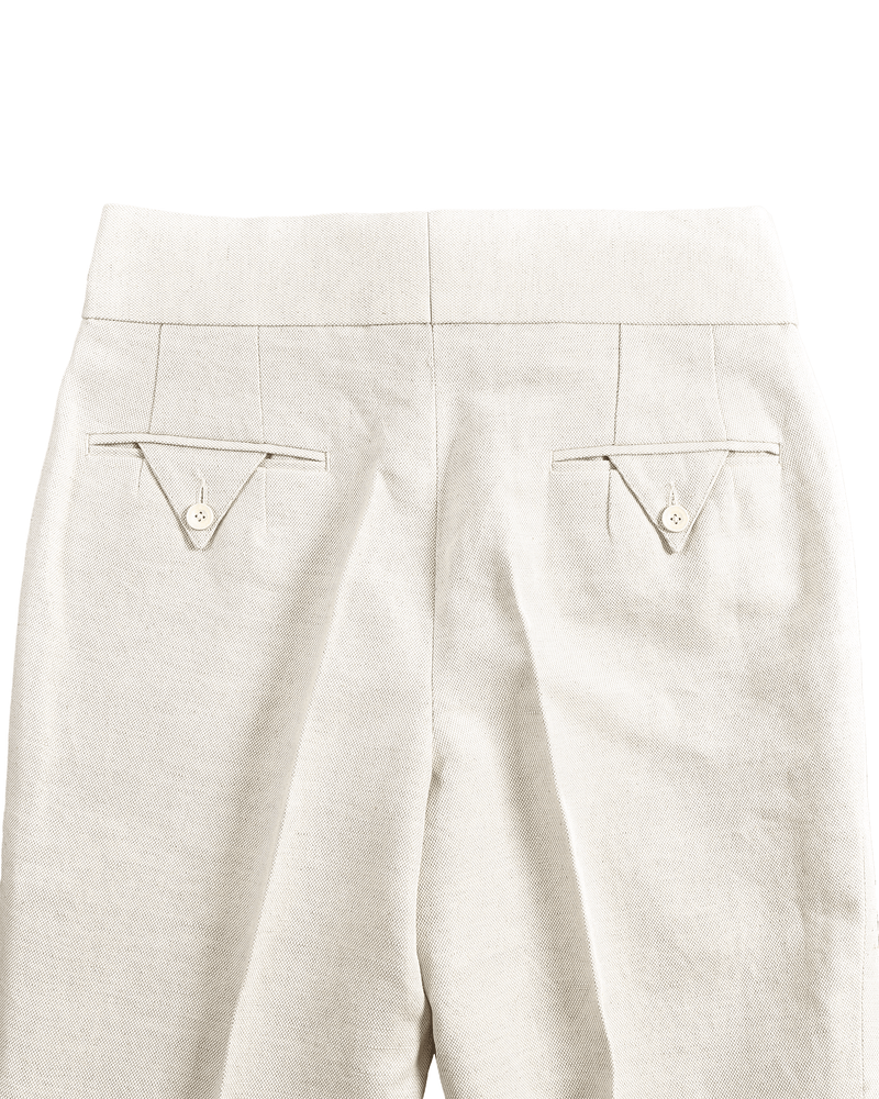 Gurkha Pants Linen Vintage Cream Birdseye