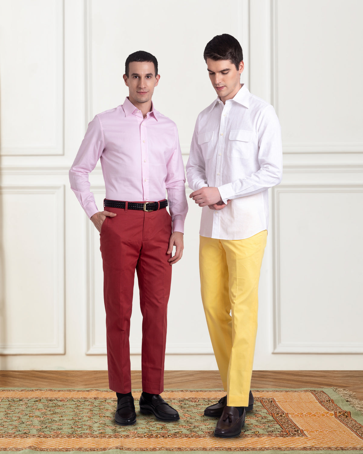 Dugdale Cotton Brick Red Twill Pant - 6