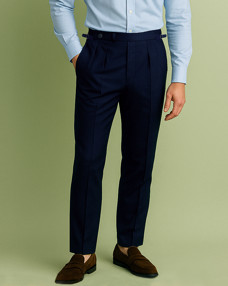 Vitale Barberis Canonico - 120s 2 Ply Navy Pant