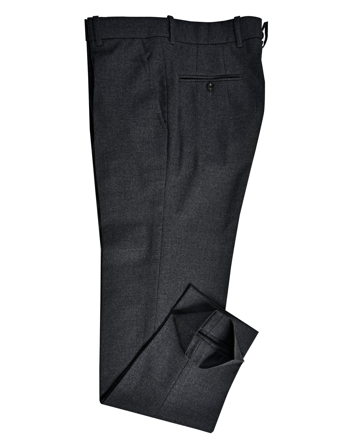 Dugdale Dark Grey Wool Flannel Pant - 2
