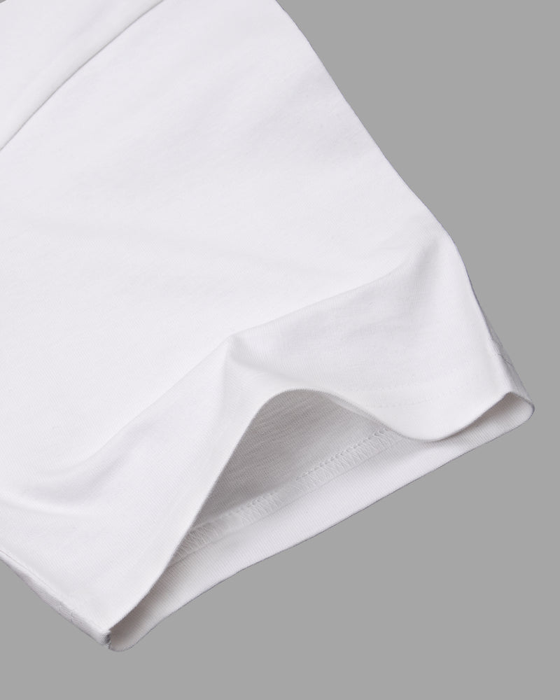 EZS Aria White Crewneck T-Shirt