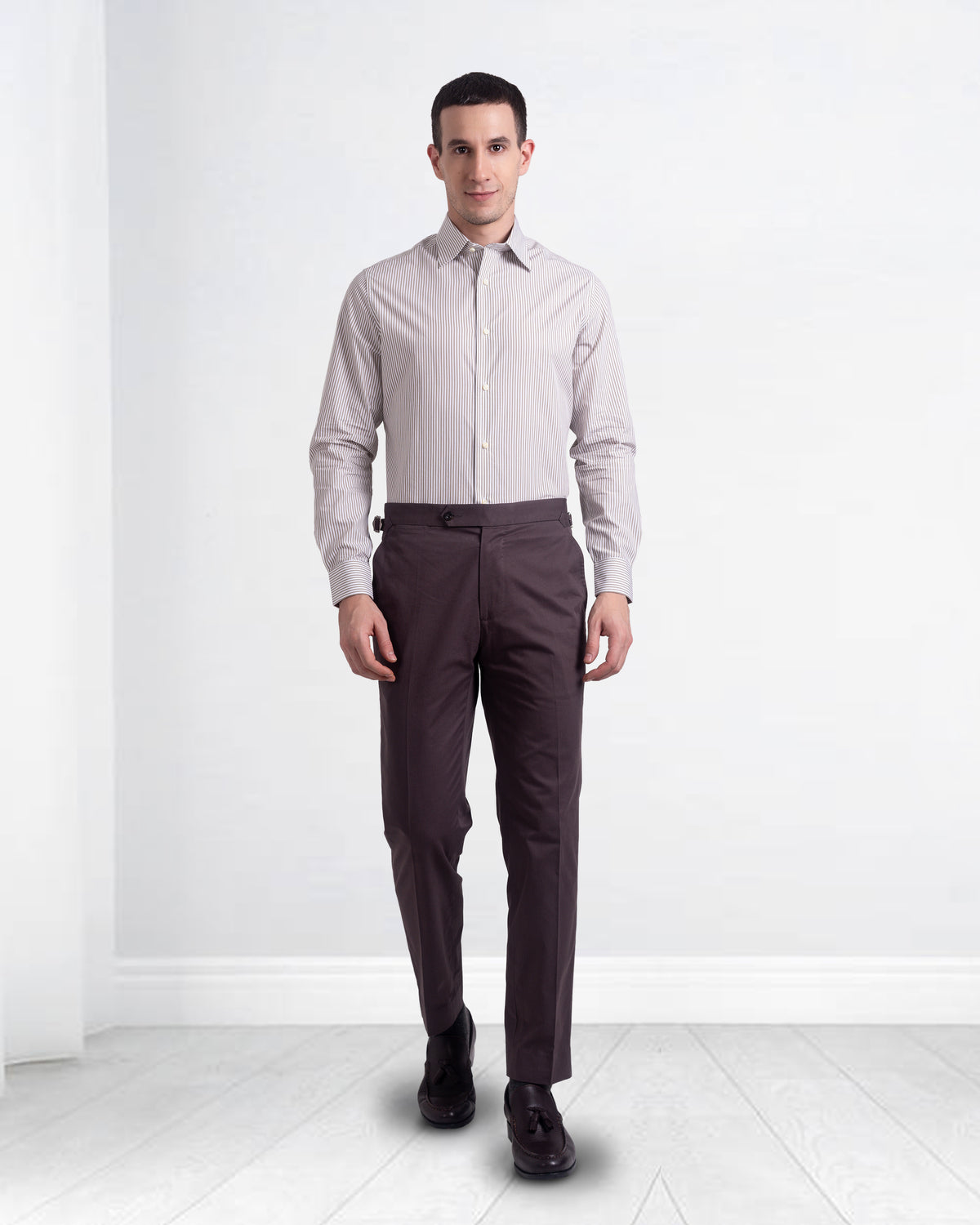Choco Brown Plain Dress Pant - 2