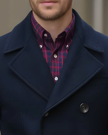 Dugdale Wool Peacoat - Navy