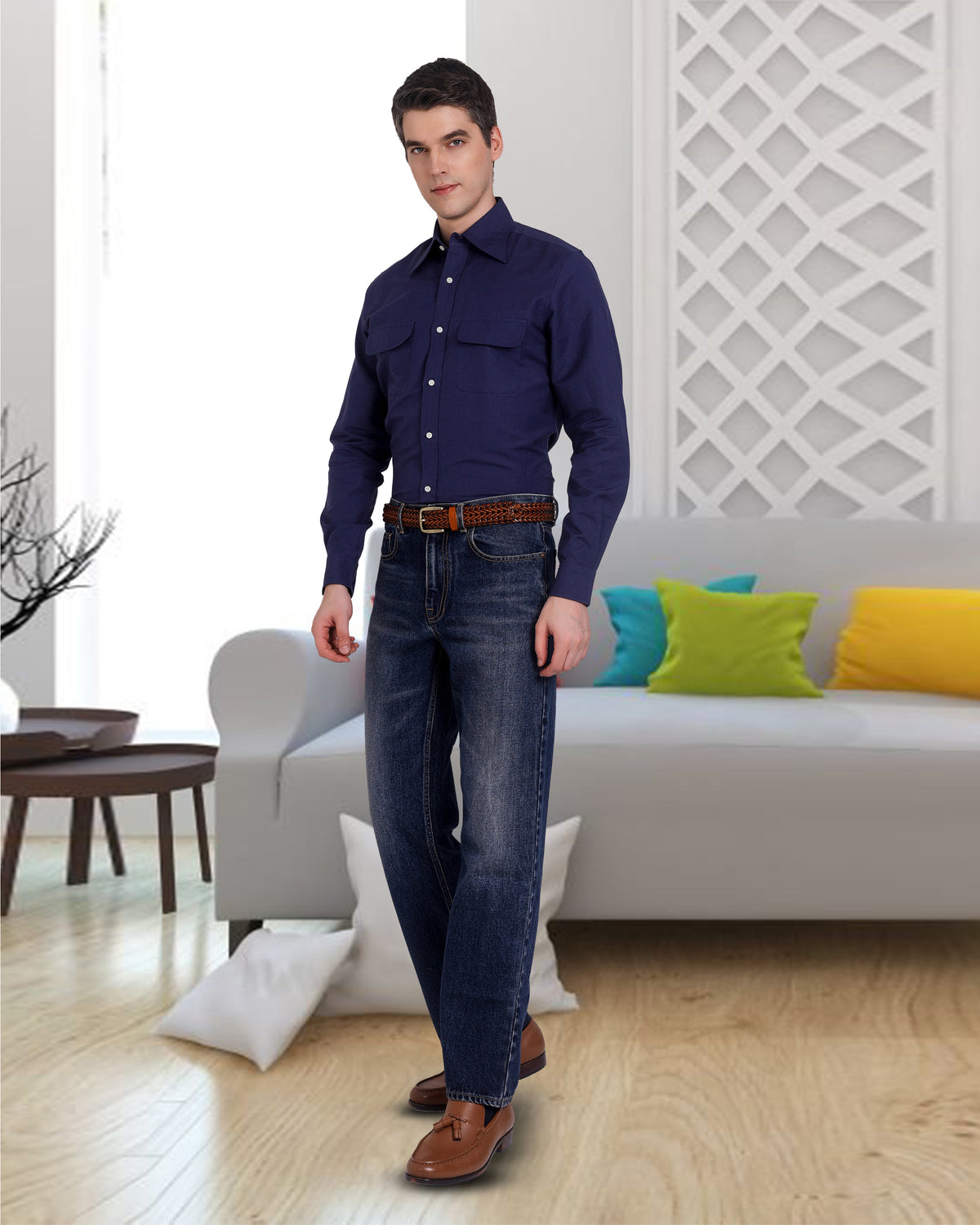 Navy Chambray Shirt - 3