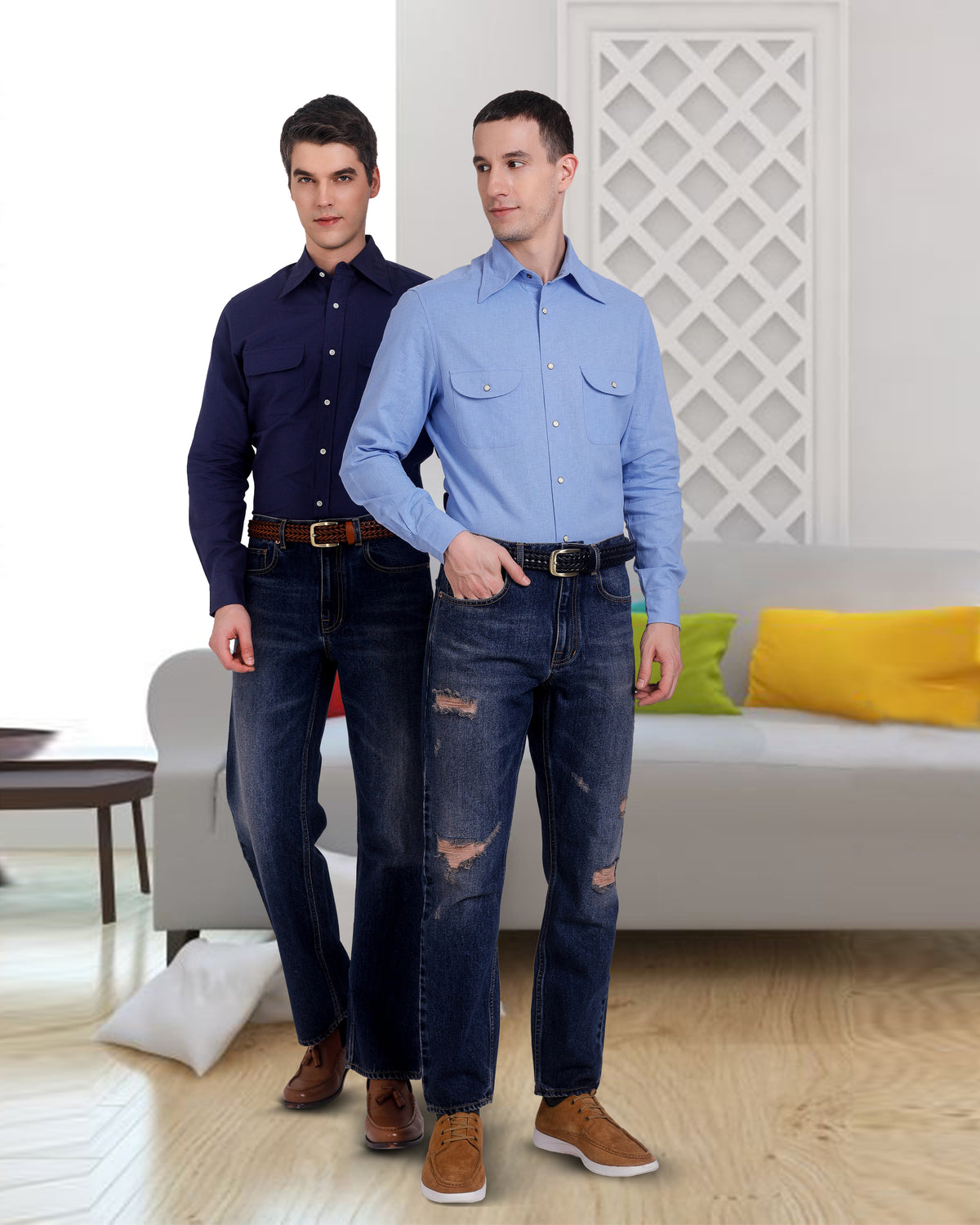 Navy Chambray Shirt - 7