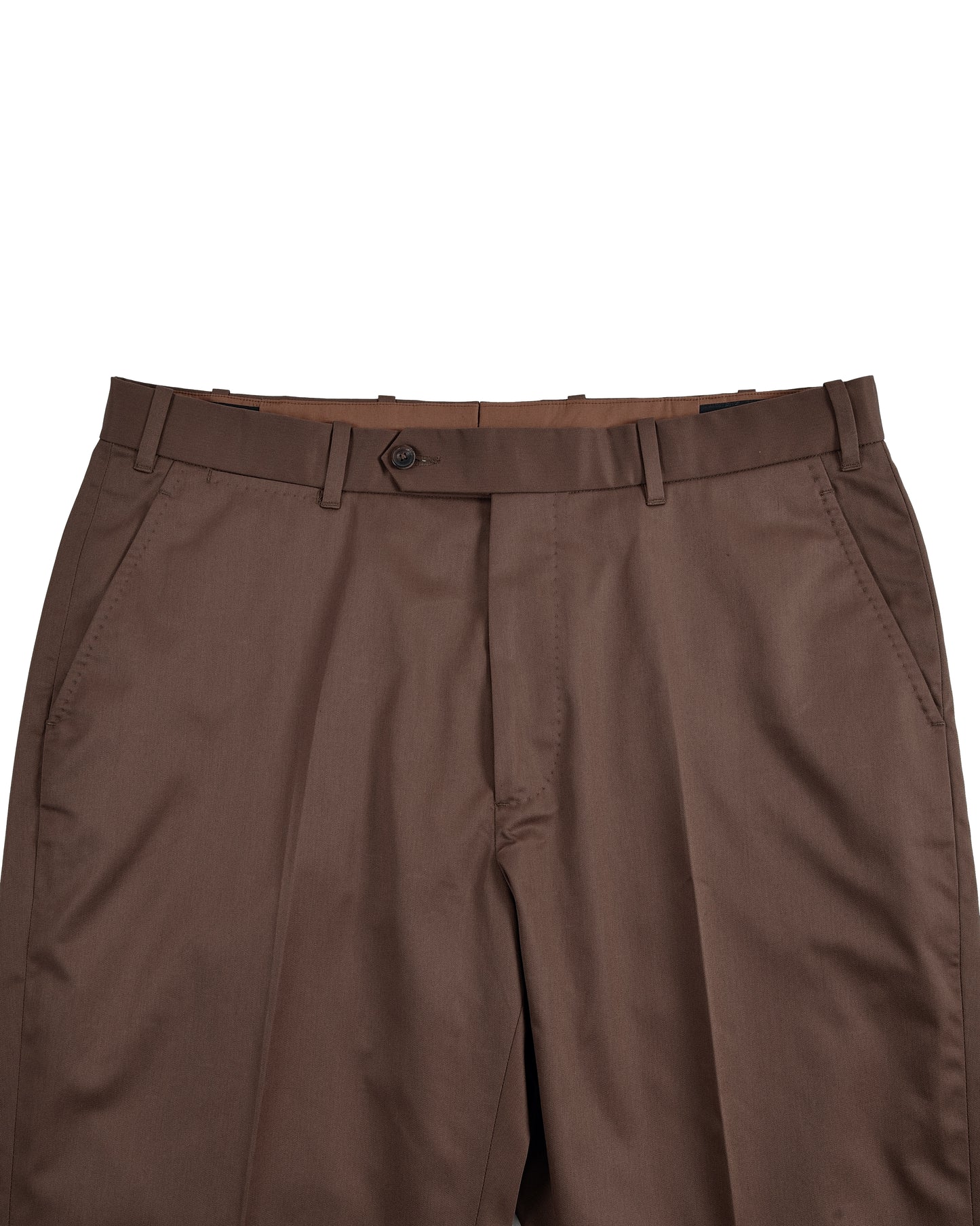 Coffee Cotton Twill Pant