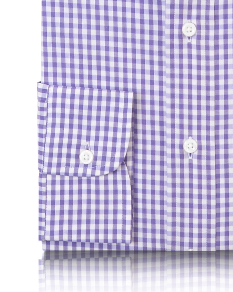 Dark Purple Gingham on White