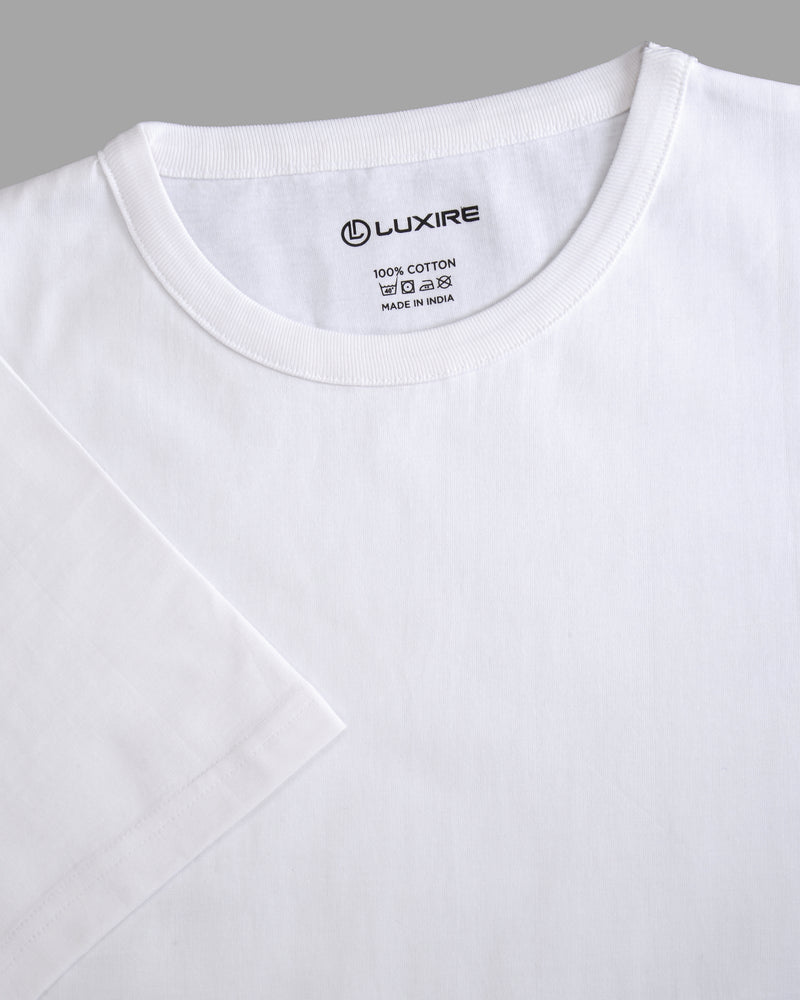 EZS Aria White Crewneck T-Shirt