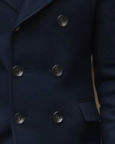 Dugdale Wool Peacoat - Navy - 4