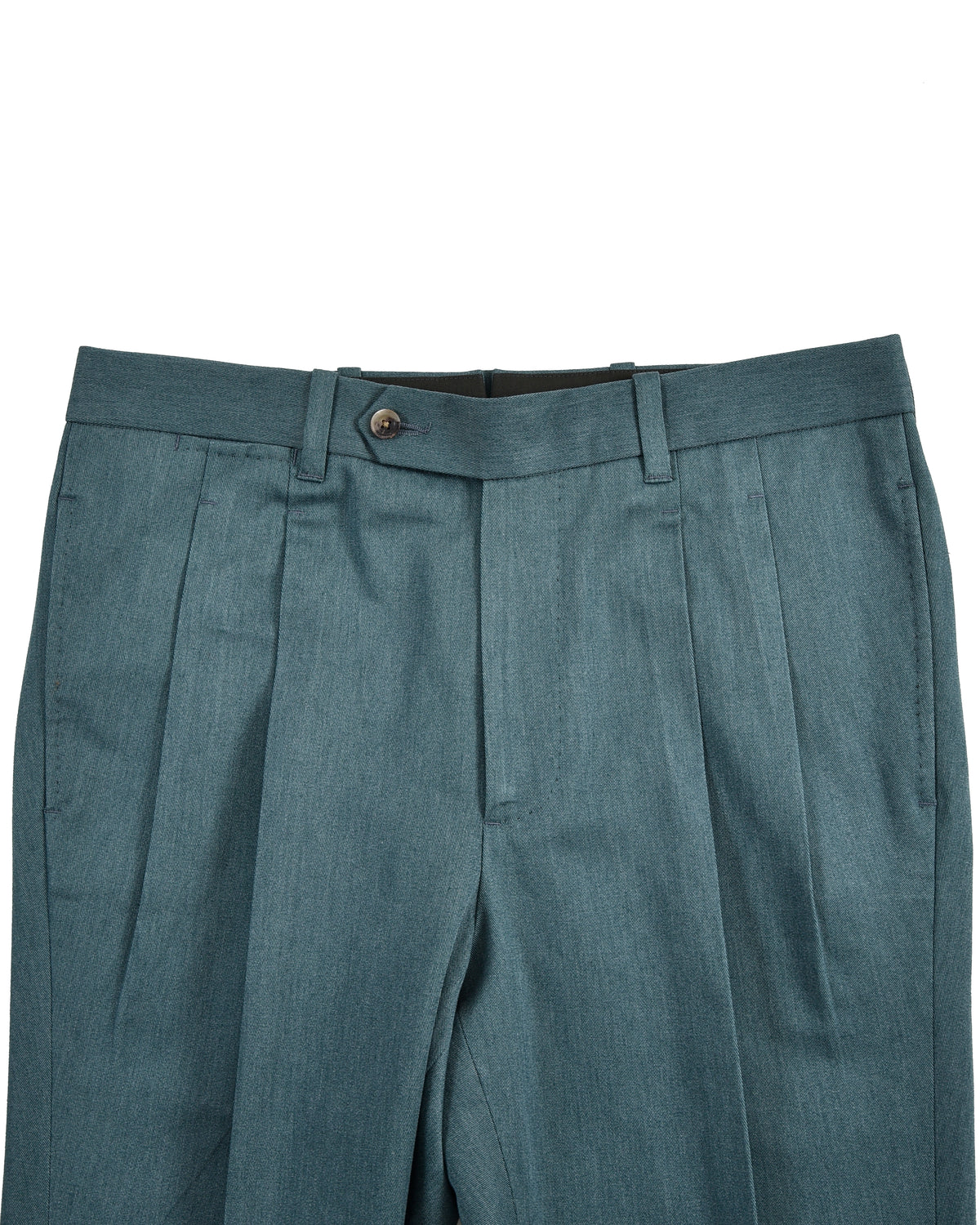 Dark Shaded Green Cotton Twill Pant - 3