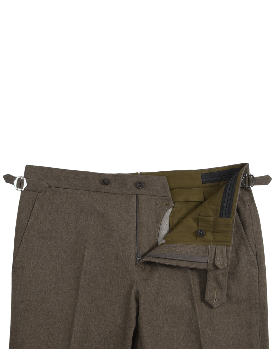 Khaki Stretchable Denim - 4