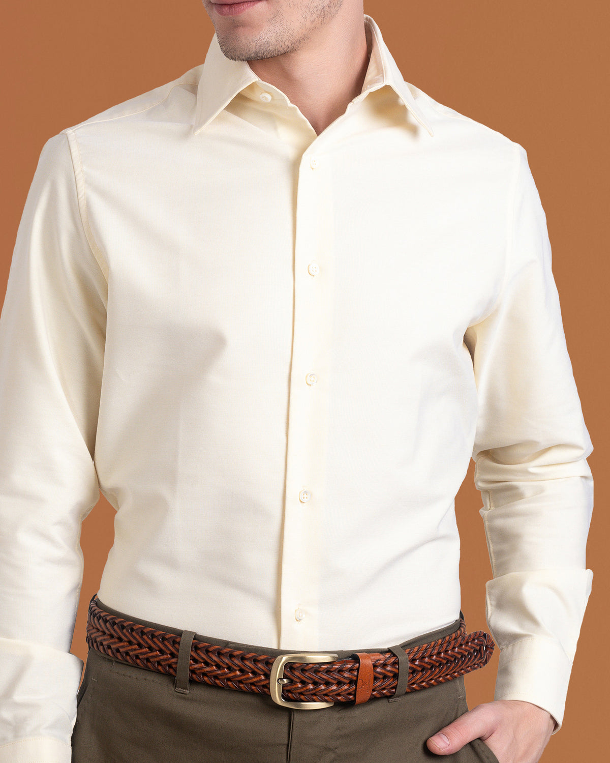 Pale Yellow Oxford - 1