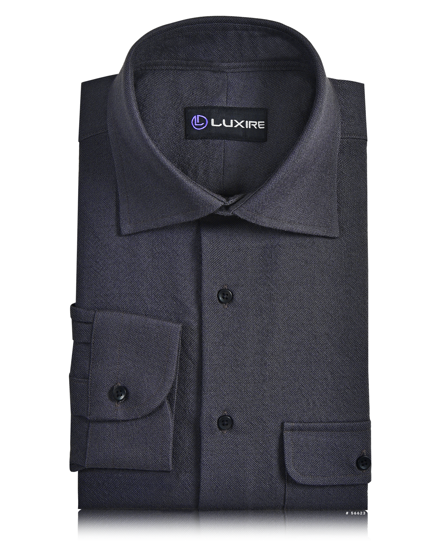 Midnight Grey Wool Shirt