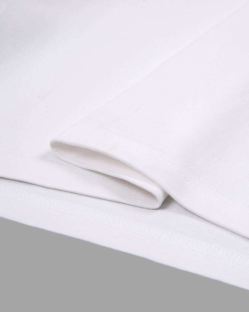 EZS Aria White Crewneck T-Shirt