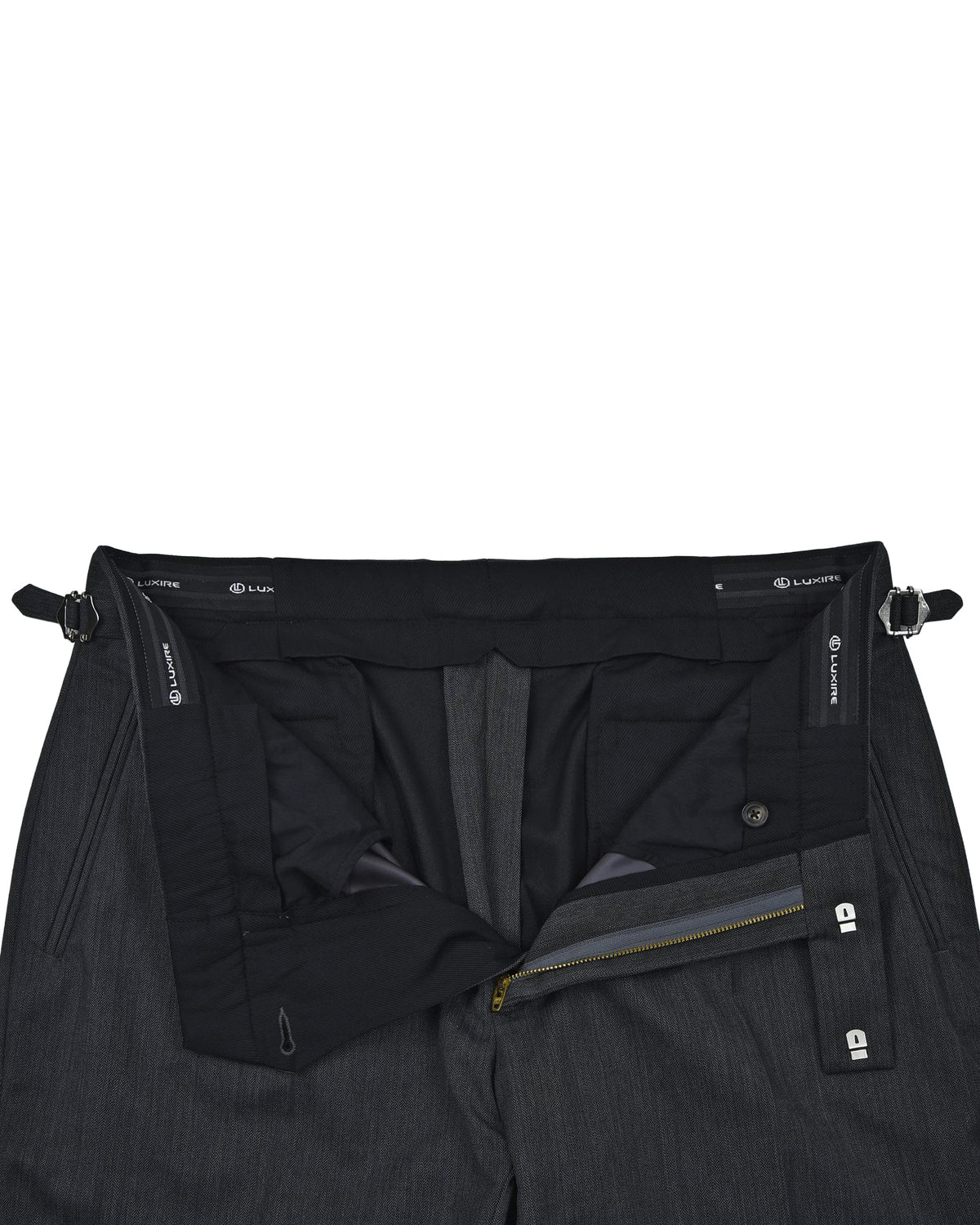 Performance Chino: Grey Herringbone - 5