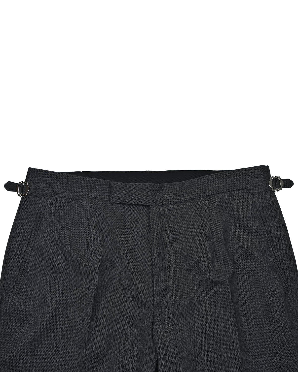 Performance Chino: Grey Herringbone - 3