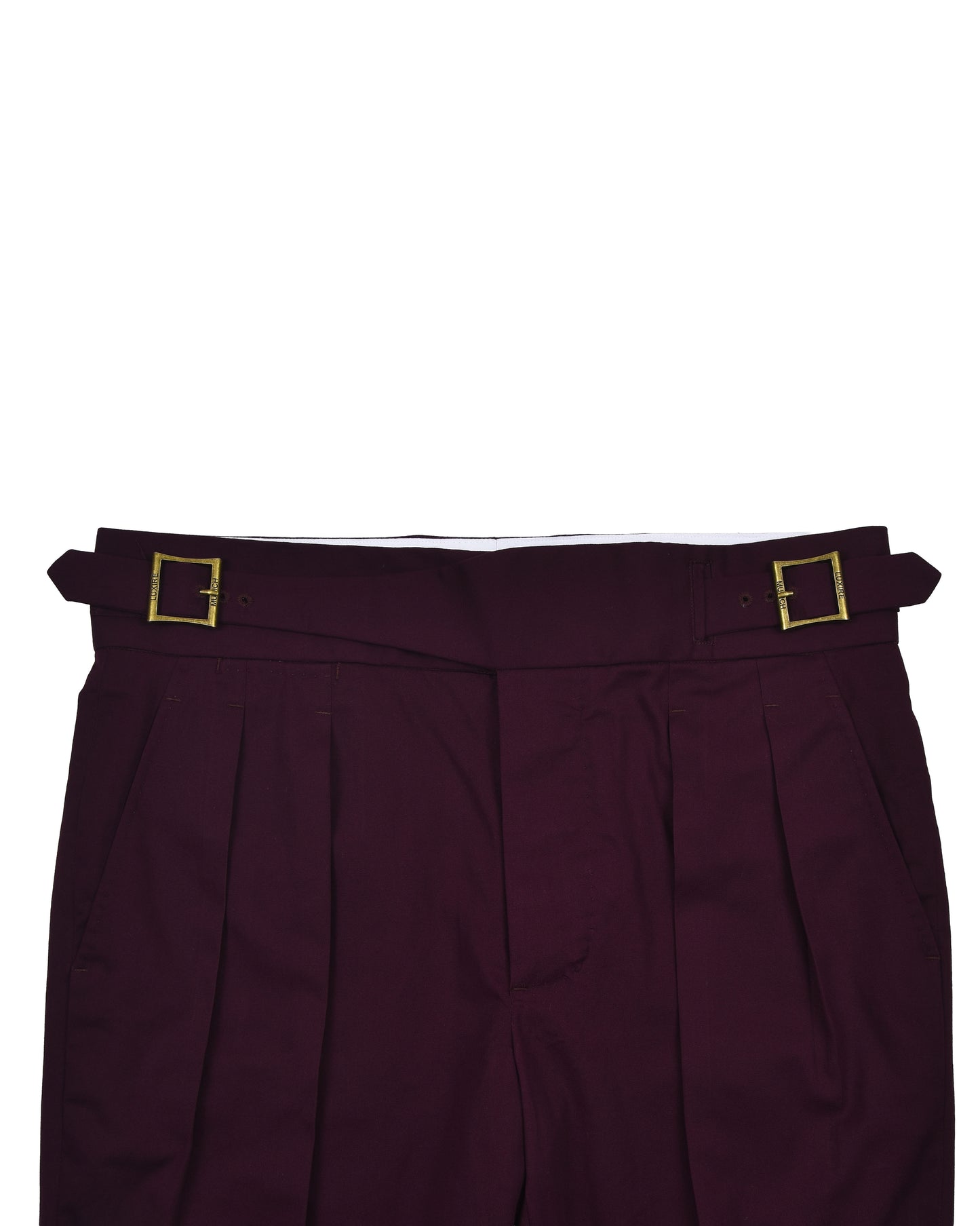 Gurkha Pants in Fresco Matt Wine Twill