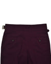 Gurkha Pants in Fresco Matt Wine Twill