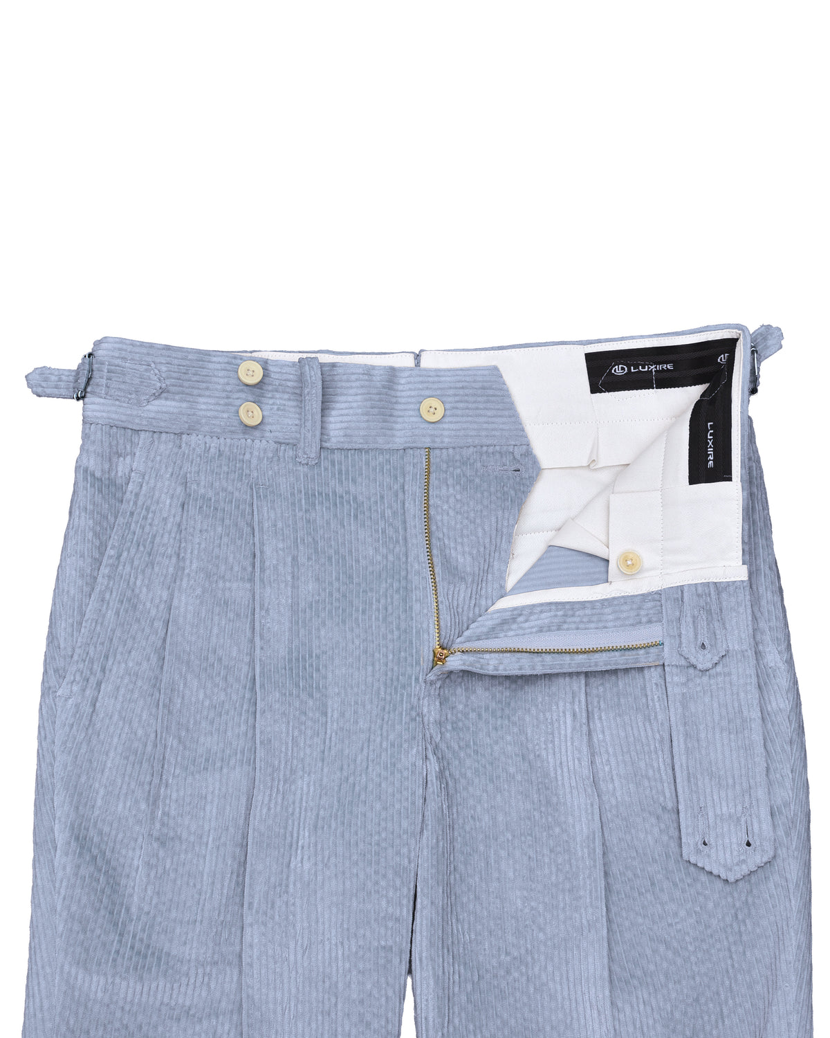 Modrone Corduroy Seersucker Bluish-Gray -8 Wale - 4