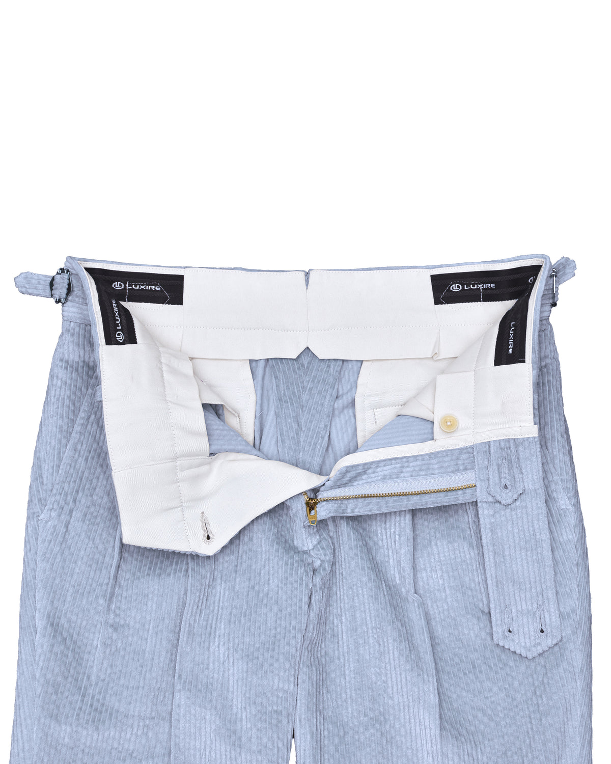 Modrone Corduroy Seersucker Bluish-Gray -8 Wale - 5
