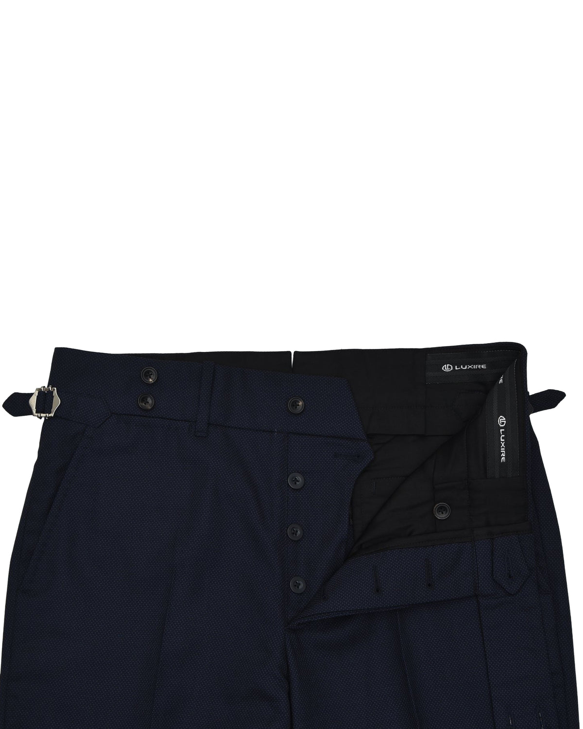 Delfino Navy Winter Hopsack - 4