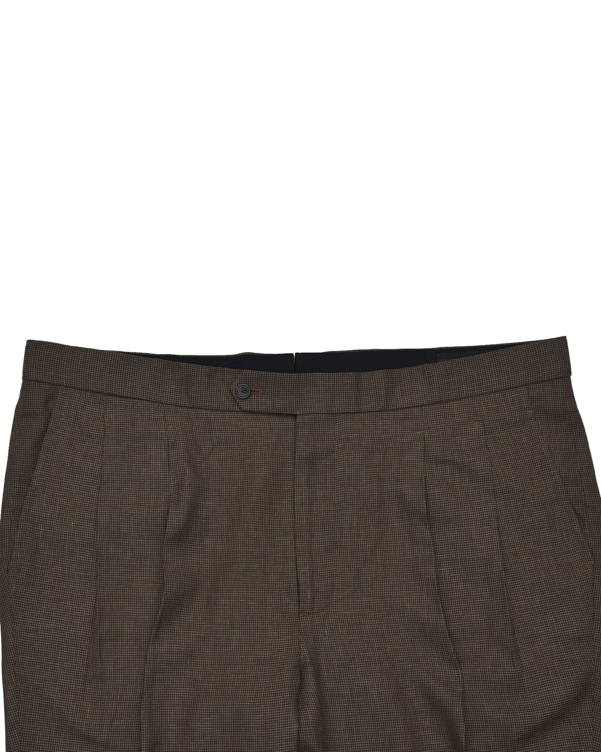Drapers Tobacco Brown Micro Houndstooth Pants - 2