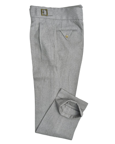 Gurkha Pant in Grey Wool Flannel