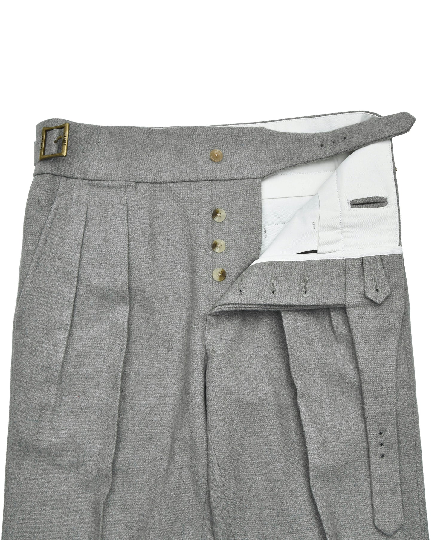 Gurkha Pant in Grey Wool Flannel