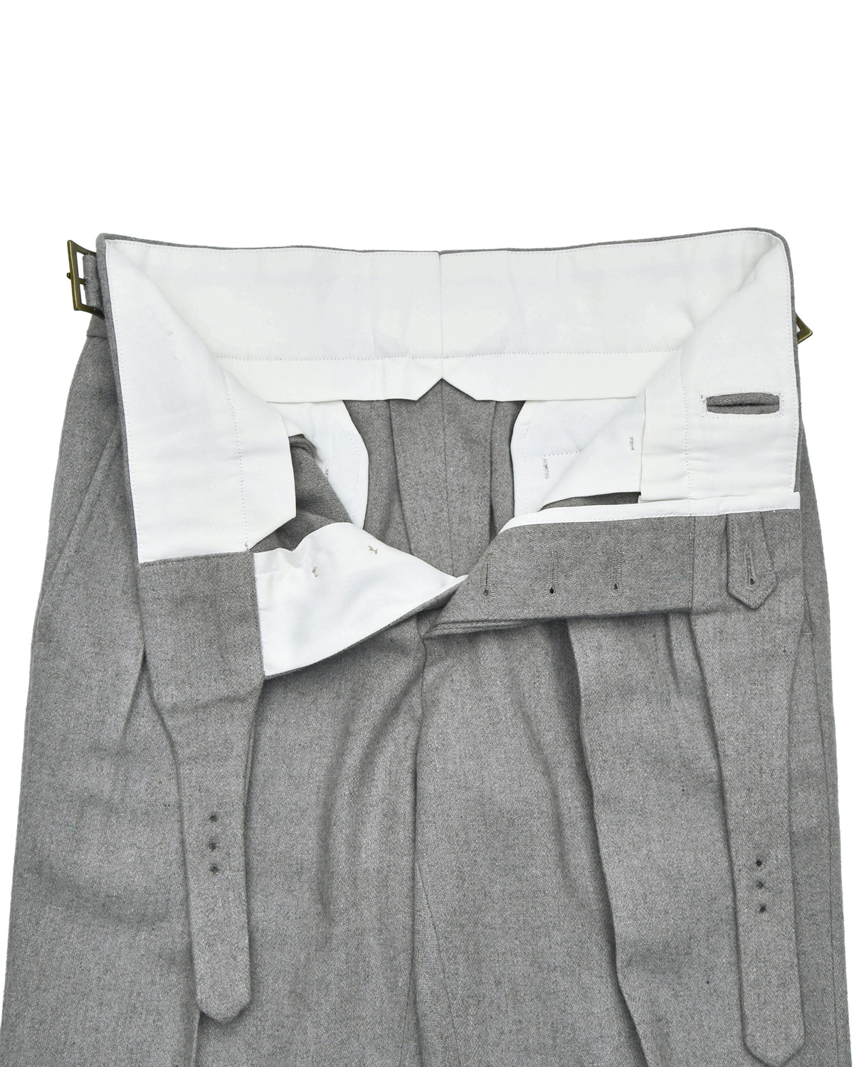 Gurkha Pant in Grey Wool Flannel - 5