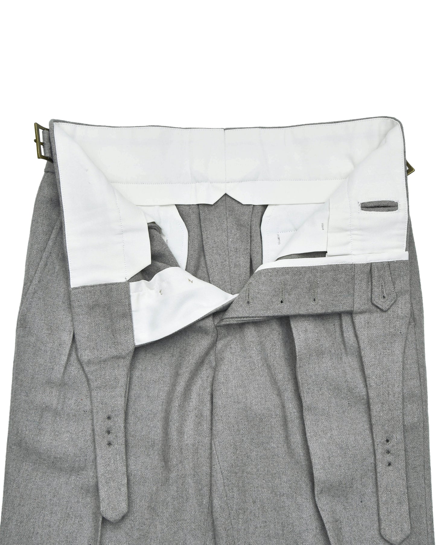 Gurkha Pant in Grey Wool Flannel