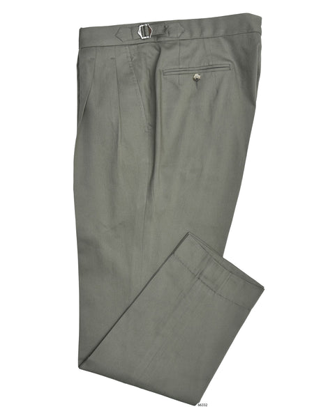 Sondrio: Washed Olive Twill