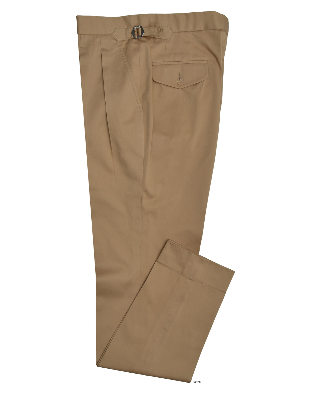 Pleated Military Khaki Dress Pant - 1
