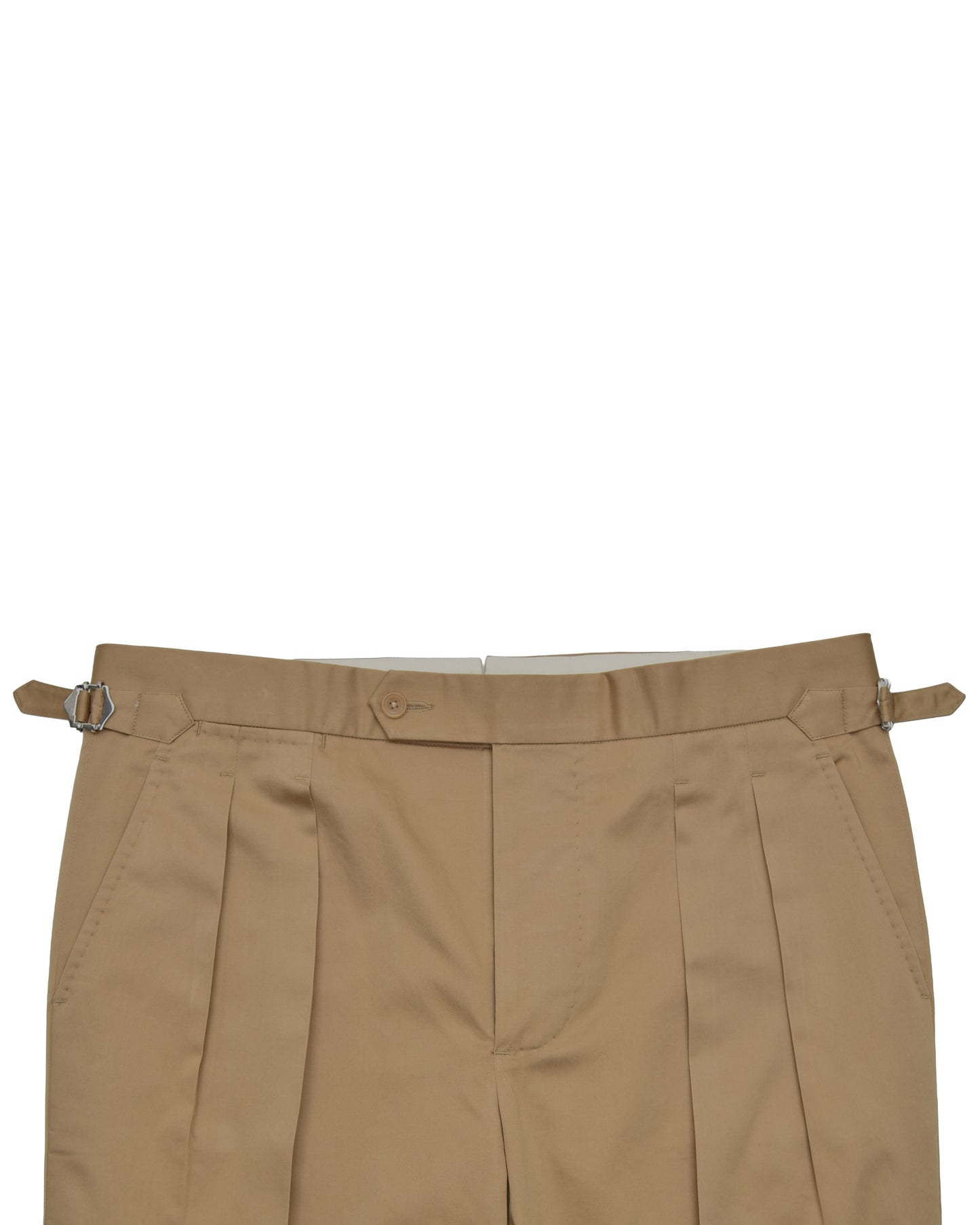 Pleated Military Khaki Dress Pant