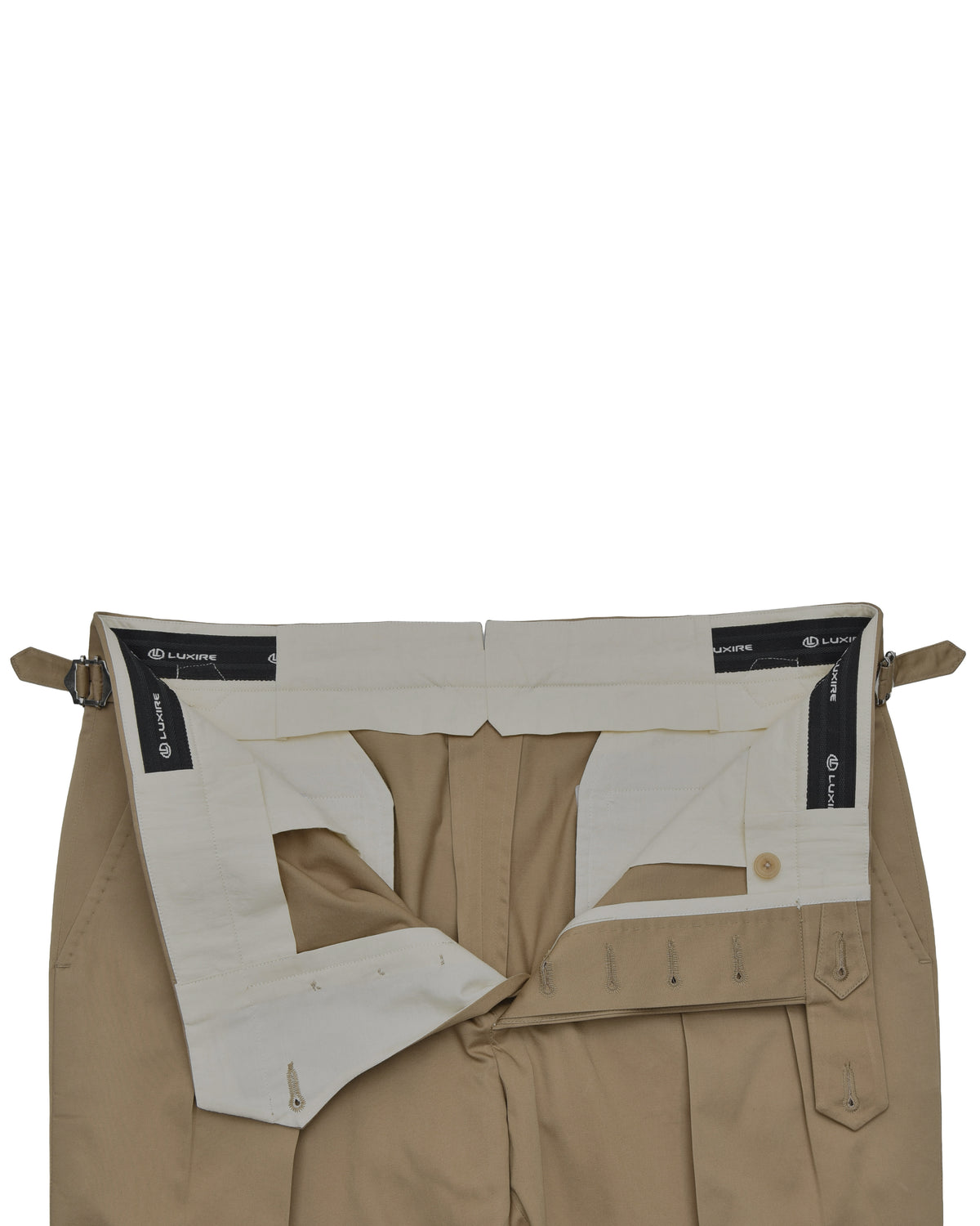 Pleated Military Khaki Dress Pant - 5