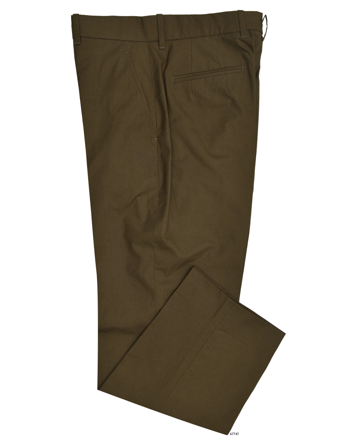 Greenish Khaki Plain Chino - 1