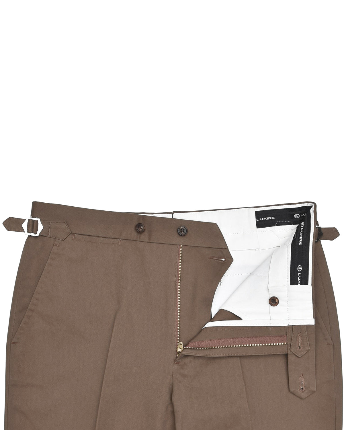 Light Choco Brown Washed Chino - 4