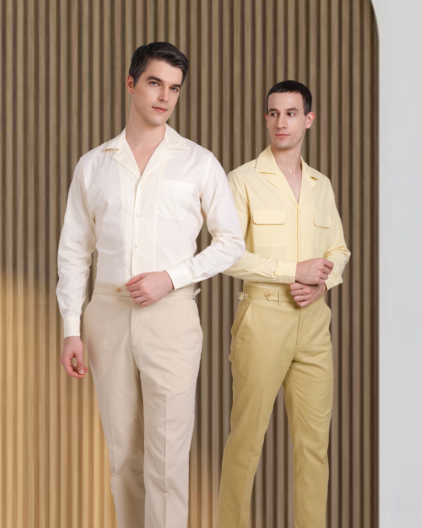 Light Khaki Cotton Dress Pant