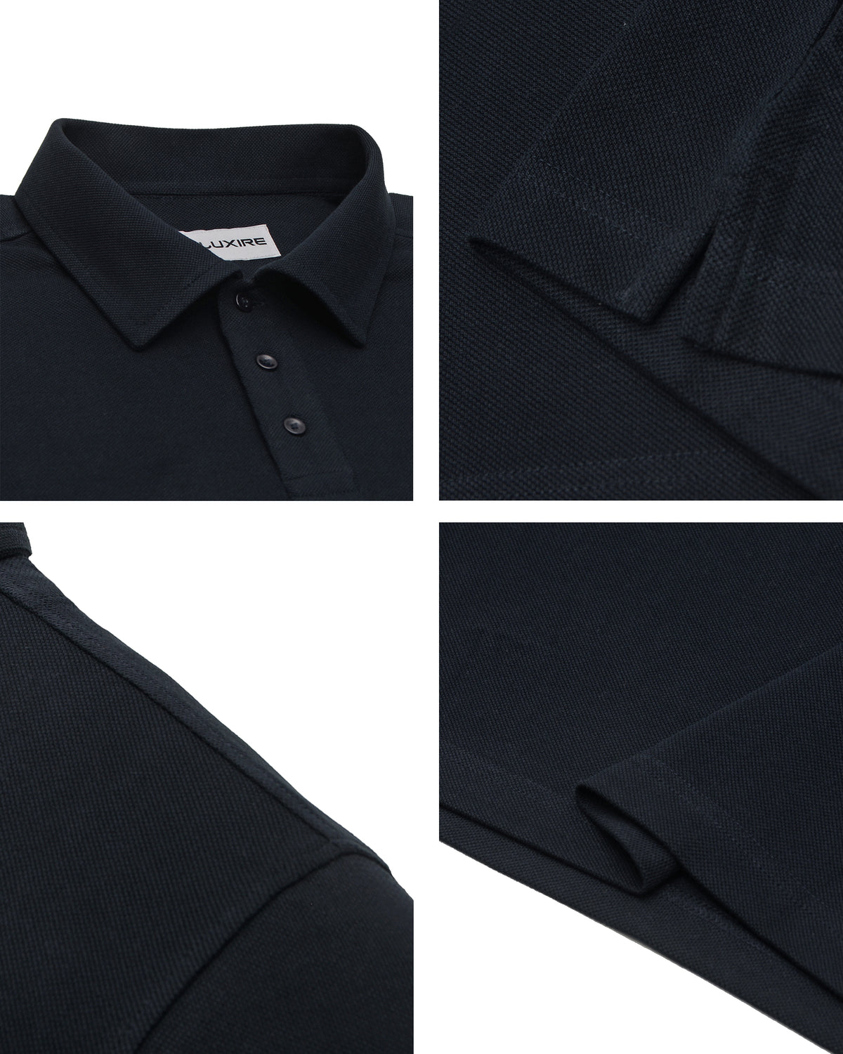 EZS Aria Navy Long Sleeve Polo - 11