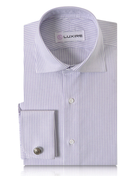 Alumo Heather Oxford  Purple Dress Stripes