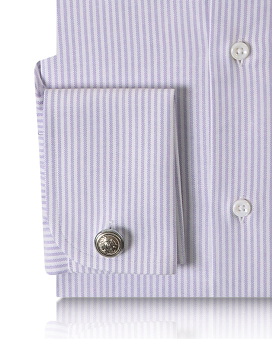 Alumo Heather Oxford  Purple Dress Stripes - 3