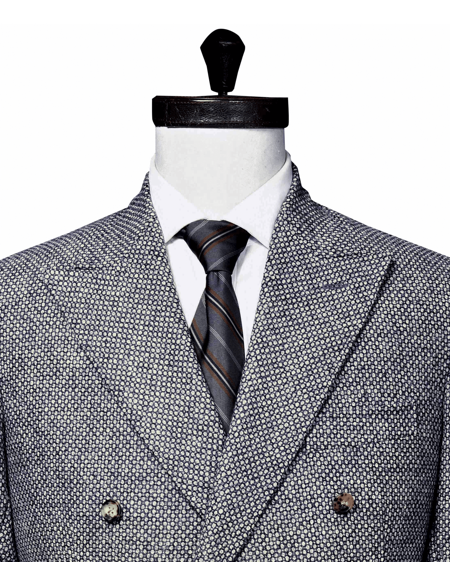 Dugdale Light Grey & Blue Tweed  Double Breasted Jacket